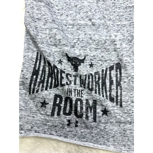 Under Armour Men's Large Project Rock Terry Shorts Jogger Sweat Shorts Gray - Picture 3 of 6